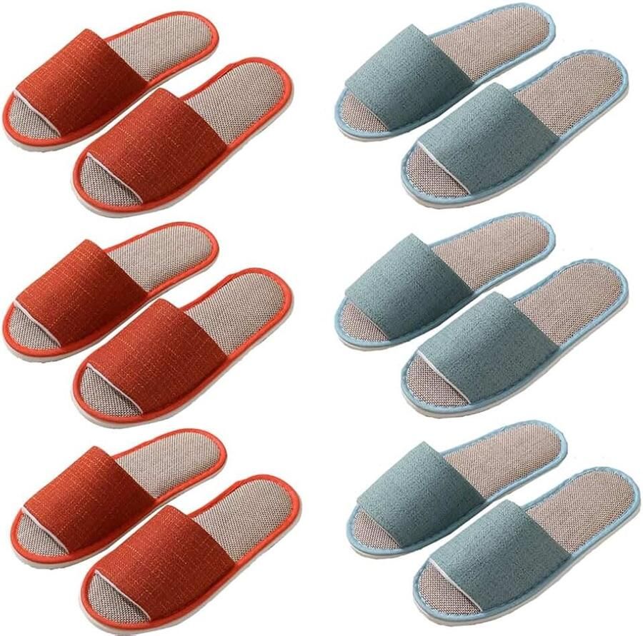 Wegwerp-Pantoffels Antislip Spa-Pantoffels uniseks Slippers Hotelslippers Set 5-6 paar pantoffels voor gasten van hotel spa