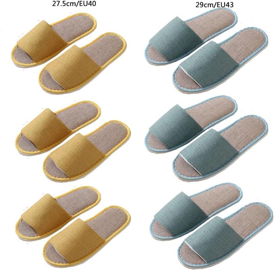 Wegwerp-Pantoffels Antislip Spa-Pantoffels uniseks Slippers Hotelslippers Set 5-6 paar pantoffels voor gasten van hotel spa