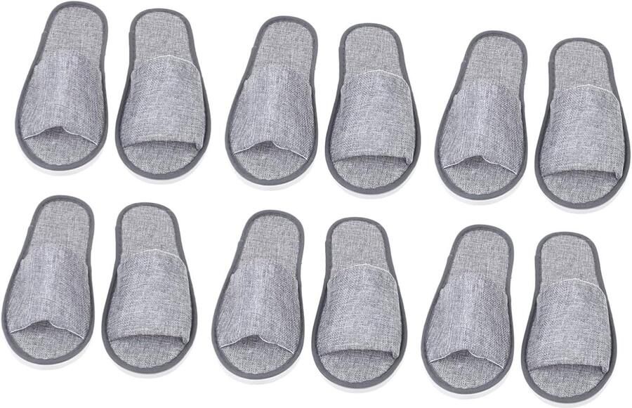 Wegwerp Pantoffels Gastenpantoffels Thuispantoffels Reizen en Ontspanning Antislip Zool 44 EU Grijs