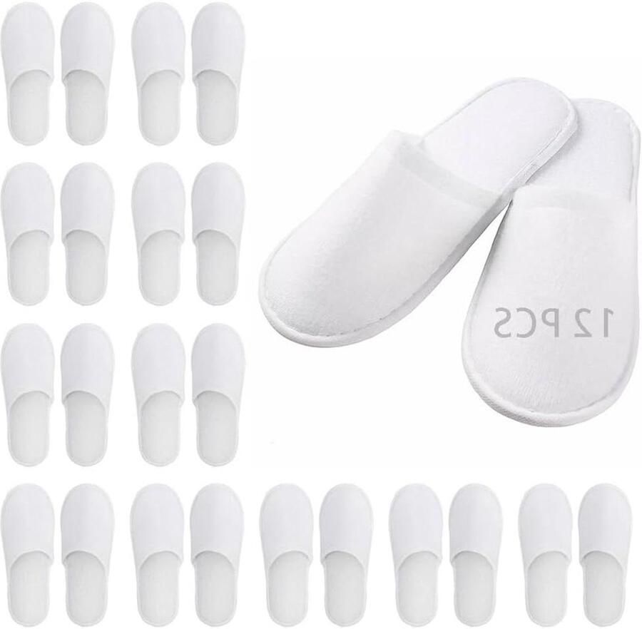 Wegwerp pantoffels Hotel slippers Reizen en gasten Verdikt antislip 12 Paaren Laine de corail