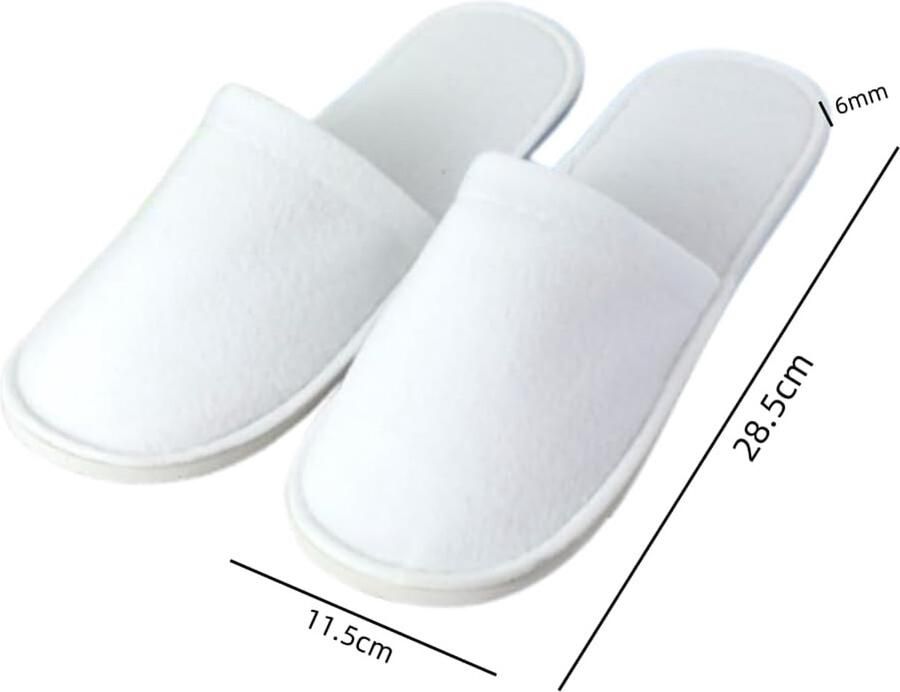 Wegwerp slippers één maat wit grijs ideaal voor hotel en spa SnelShoppen