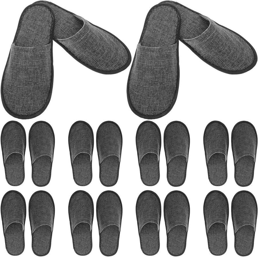 Wegwerp Slippers Gast Slippers Hotel Voeten Ontspannen Ade d Katoen Linnen Grijs