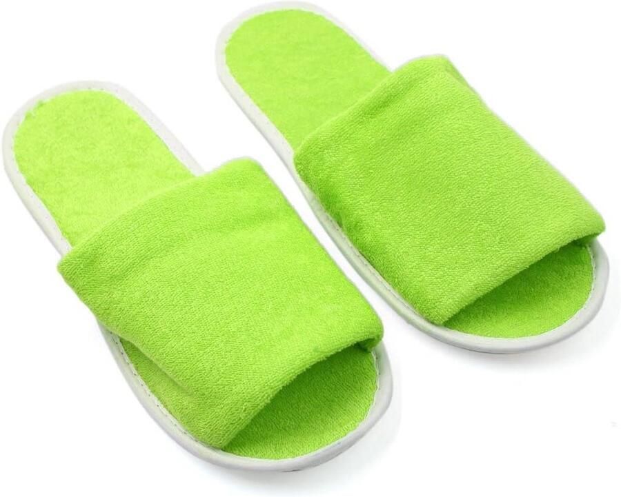 Wegwerp Slippers Gasten Slipper Reizen en Ontspanning Opvouwbaar Ontwerp 1 Paar Groen