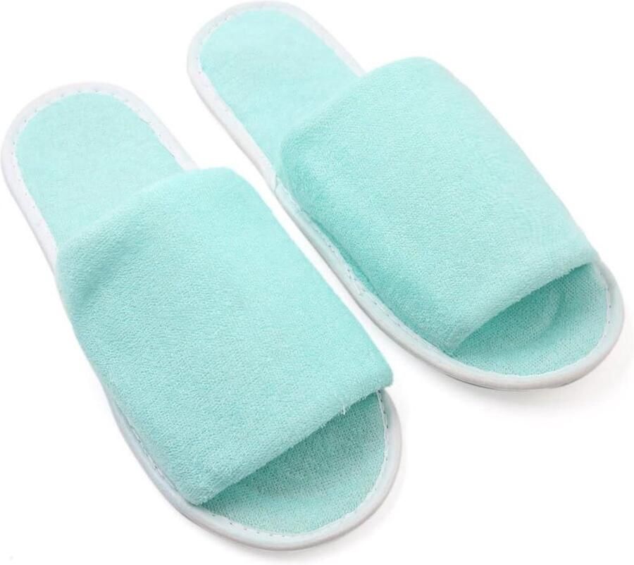 Wegwerp Slippers Gasten Slippers Reizen Comfort Opvouwbaar Ontwerp 1 Paar Blauw
