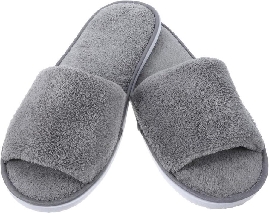 Wegwerp Slippers Gastenpantoffels Comfortabel Thuis Antislip Zolen Grijs