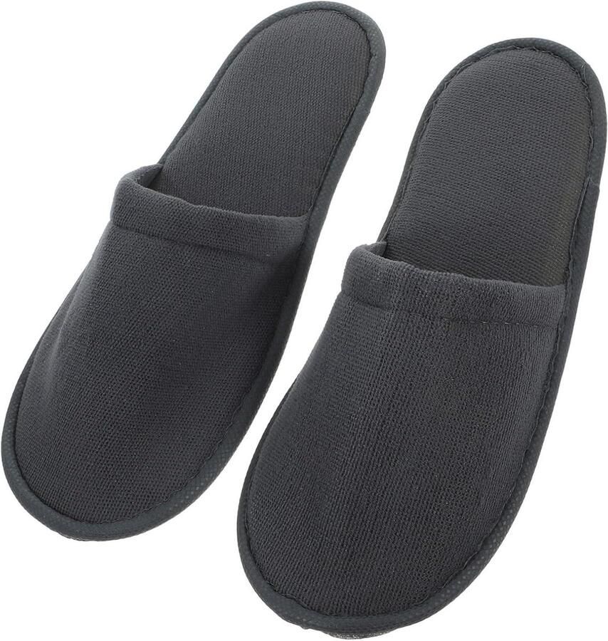Wegwerp Slippers Gastenpantoffels Spa Slippers Comfortabel Ontvangen Verdikte Comfortabele Zolen Universele Maat Donkergrijs