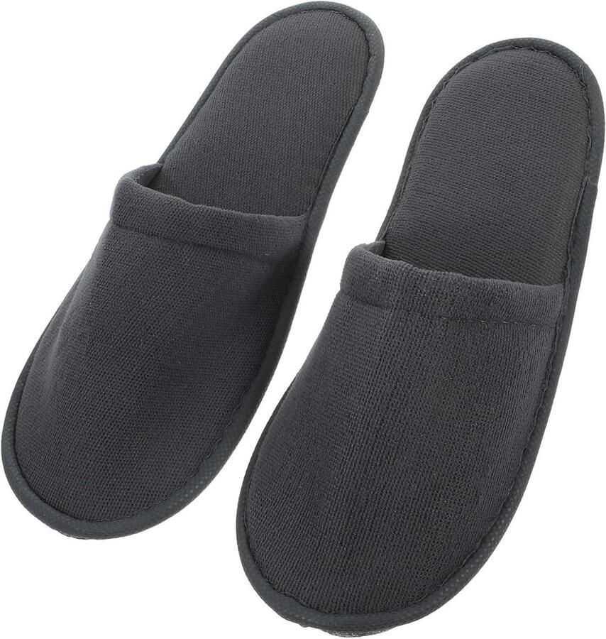 Wegwerp Slippers Gastenpantoffels Spa Slippers Comfortabel Ontvangen Verdikte Comfortabele Zolen Universele Maat Donkergrijs