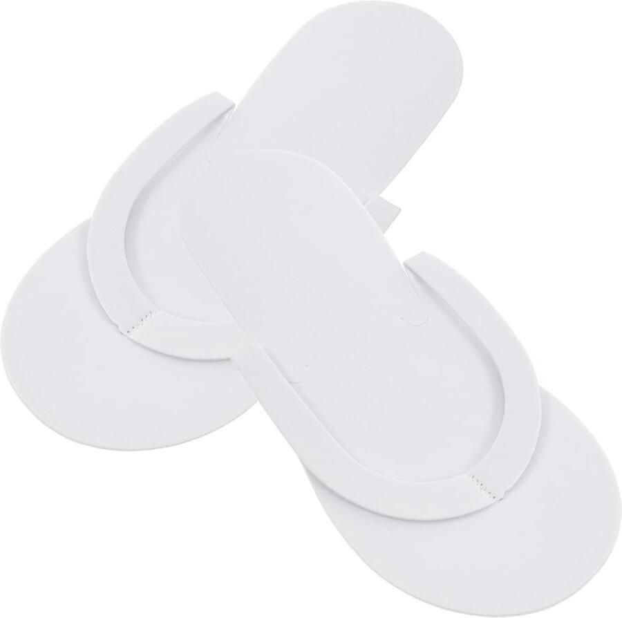 Wegwerp Slippers Reis Pantoffels Spa Pedicure Opvouwbaar Ontwerp 12 Paar Zwart