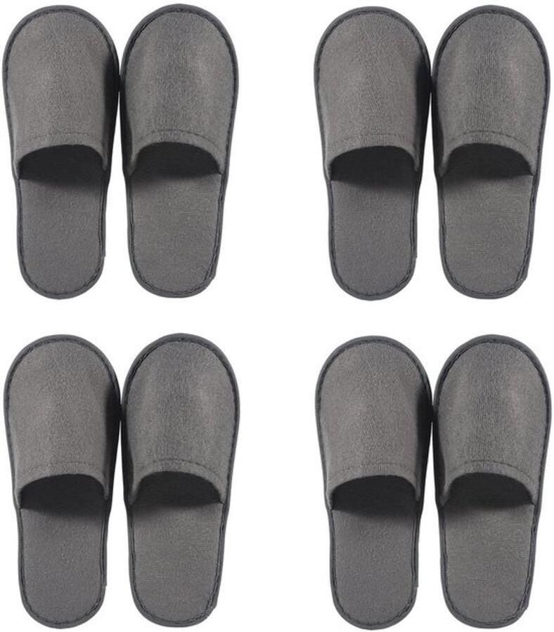 Wegwerppantoffels Antislip Draagbare Pantoffels 4 Paar Hotel Spa Comfortabel Lichte Stof EVA-zolen Slippers