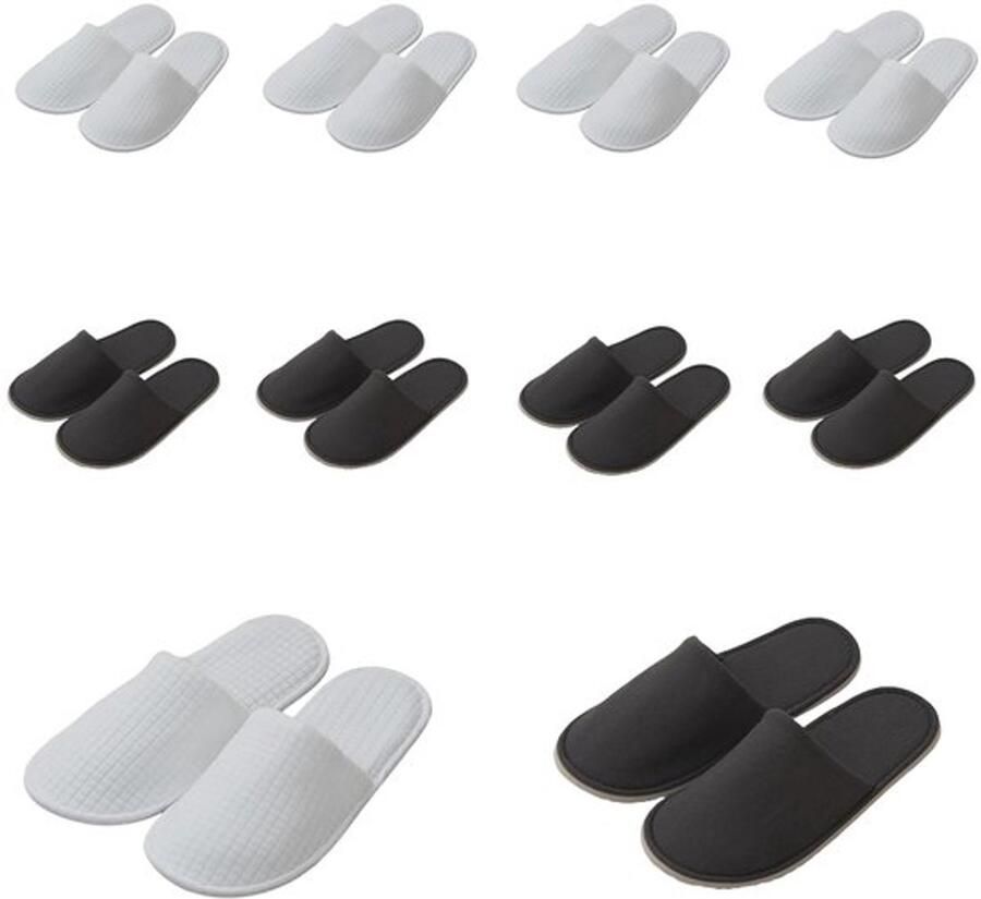 Wegwerppantoffels Antislip Witte Hotelschoenen Spa Pantoffels Badkamer Pantoffels 10 Paar Biologisch Afbreekbaar
