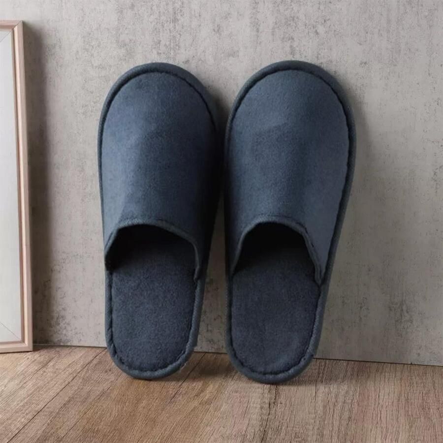 Wegwerppantoffels Set van 50 Wit Uniseks Antislip Voor hotel spa reizen Geschikt voor zakenreizen Logeerkamer Familie Zwart