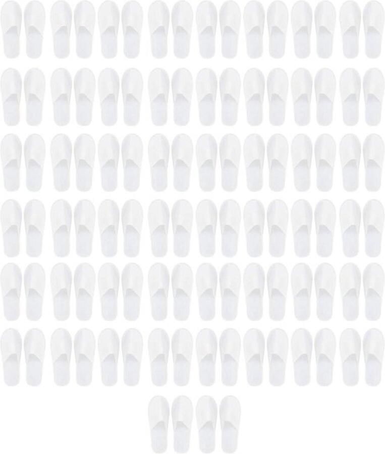 Wegwerppantoffels Spa Slippers 50 paar Open Teen Wit Wasbaar Gastenpantoffels Badkamer Hotel Reizen