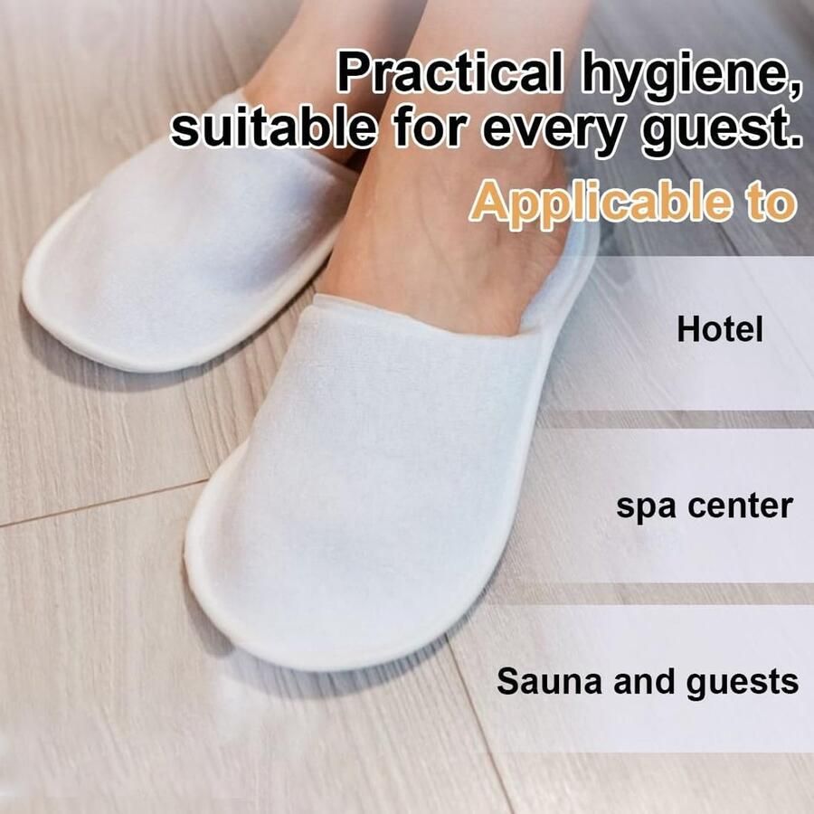 Wegwerppantoffels Wit Maat voor Volwassenen Koraalfluweel Voor Hotel Spa en Thuis