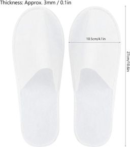 Dailygoods- Wegwerpslippers 50 Paar Antislip Badstof Draagcomfort Hygiënisch Geschikt voor Hotel Spa Hotel Slippers
