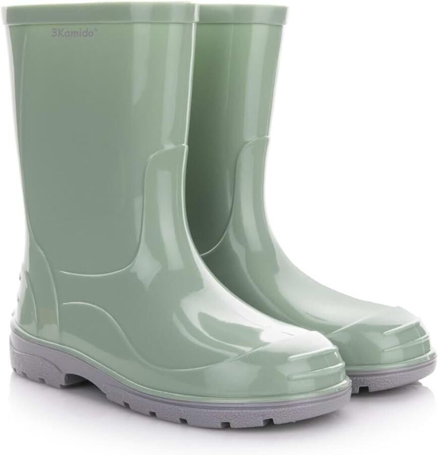 Wellington Boots mooie elegante klassieke kinderlaarzen van PVC waterdicht met 3M reflector met een warme uitneembare vilten binnenzool en een antislipzool