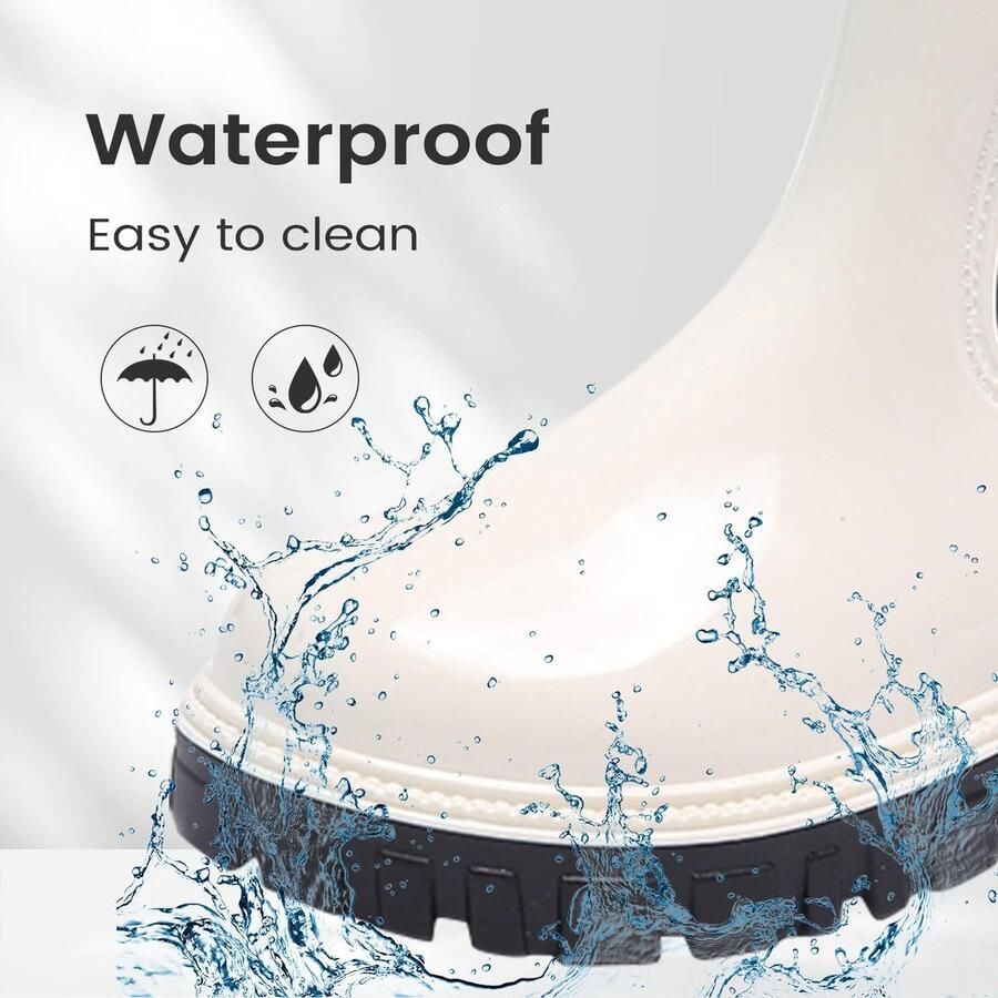Wellington laarzen dames 40 EU waterdicht wit perfect voor regenachtige dagen ShopVlot