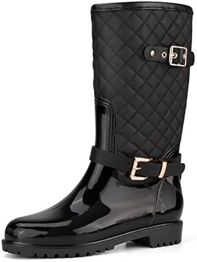 Wellington Laarzen Dames Halfhoog Waterdicht Outdoor Modieuze Tuinschoenen Antislip Voor Buiten