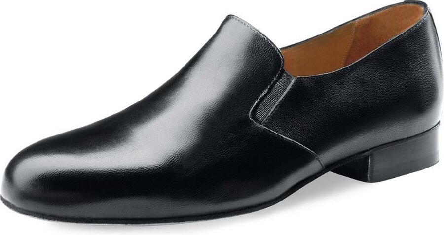 Werner Kern 28016 Lido Heren Dansschoenen zonder veters Instappers Heren Zwart Nappa Lamsleer Suede Zool Ballroom Latin Salsa Tango Werner Kern Zwart