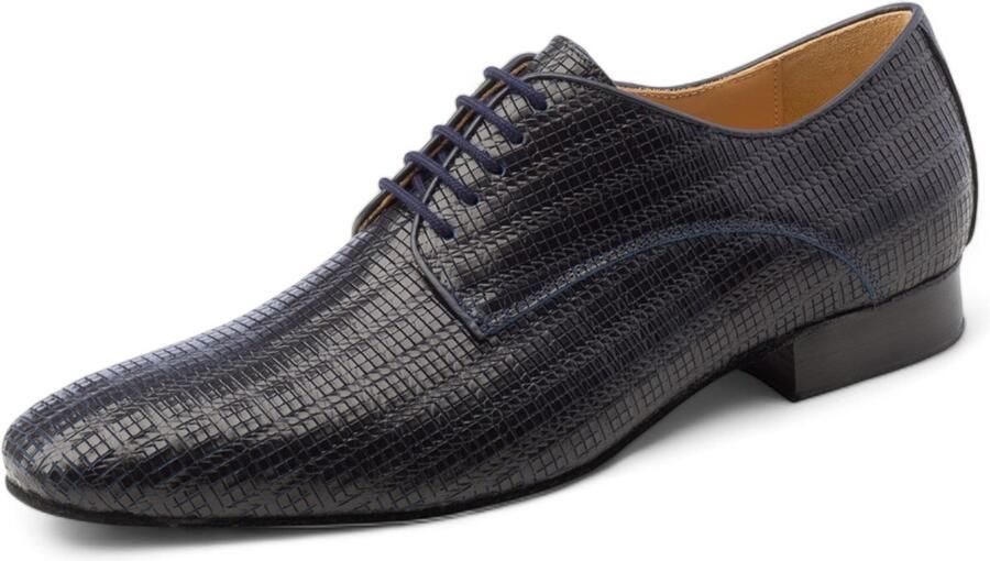 Werner Kern 28043 Ravenna Dansschoenen Heren Bewerkt Leer Chique Herenschoenen met Lange Neus Suede Zool Ballroom Latin Salsa Werner Kern Donkerblauw