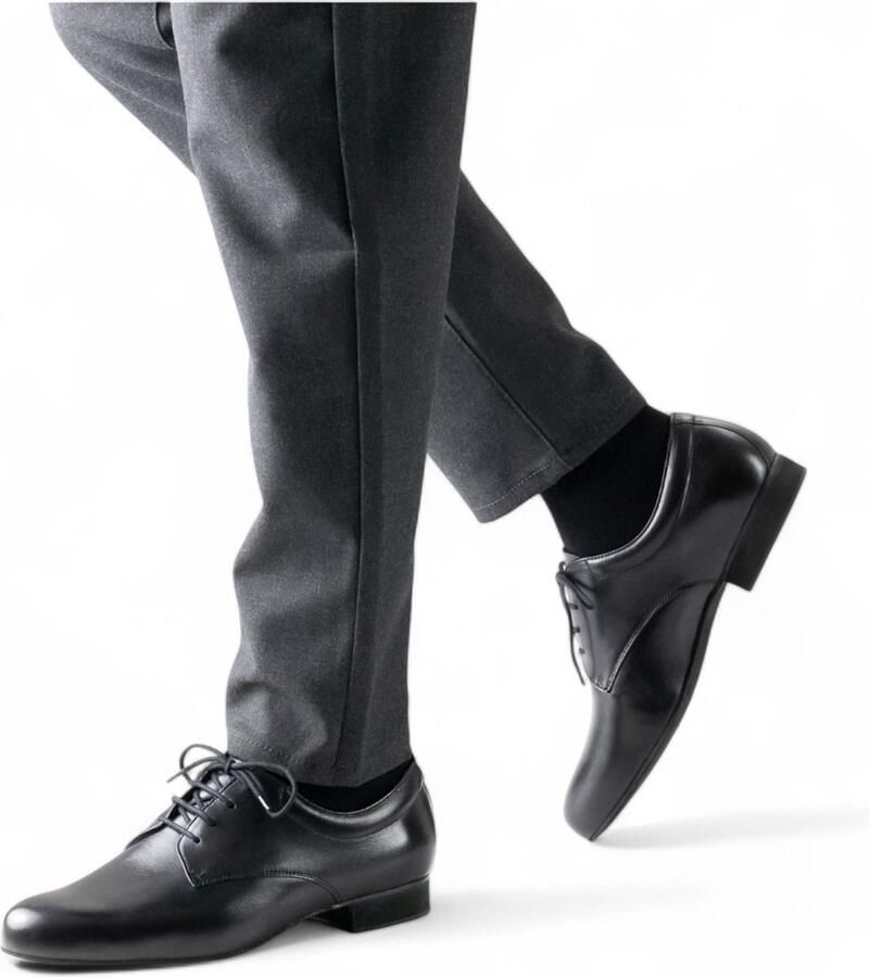 Werner Kern 28050 Capri Heren Dansschoenen Zwart Leer EXTRA BREED Suede zool Uitneembare zool Ballroom Latin Salsa Tango Werner Kern Zwart