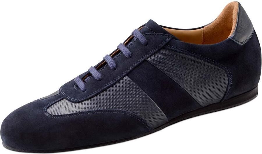 Werner Kern 28061 Bari Dansschoenen Heren Uitneembaar voetbed Donkerblauw Suede en Leer Danssneakers Latin Salsa Ballroom Werner Kern blauw