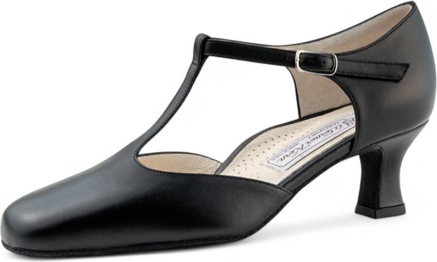 Werner Kern Celine Dames Dansschoenen met dichte neus Flare hak Comfort Lijn Suede Zool Ballroom Tango Latin schoenen Werner Kern Zwart