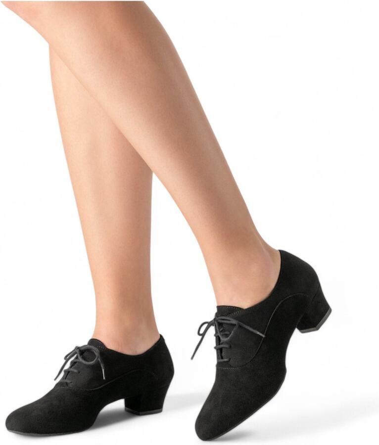 Werner Kern Runa Dames Trainingsschoenen Splitzool Schokabsorberende hak brede hak Dansschoenen voor intensieve Danslessen Ballroom Latin Werner Kern Zwart