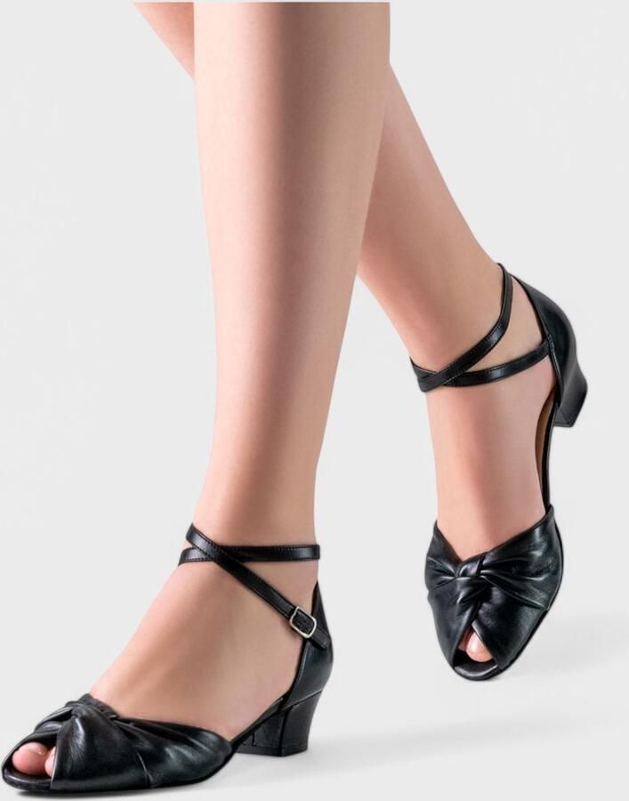 Werner Kern Vera Comfortabele dansschoen Dames Extra comfort Zacht nappaleer Hak Schokabsorberende demping Suède zool Geschikt voor beginnende dansers Bachata Salsa Latin Stijldansen Werner Kern Zwart