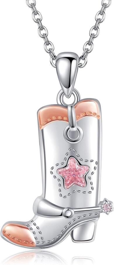Western Laarzen Hangers Ketting Sterling Zilver Sieraden voor Dames