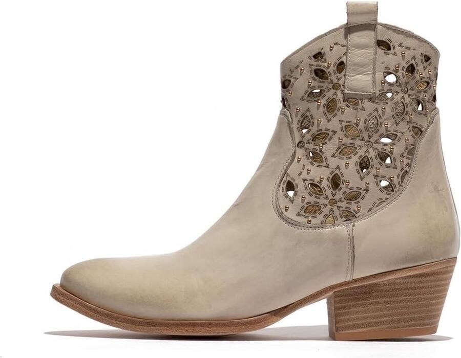 Westerse Dames Enkellaarzen van Leer van Hoge Kwaliteit