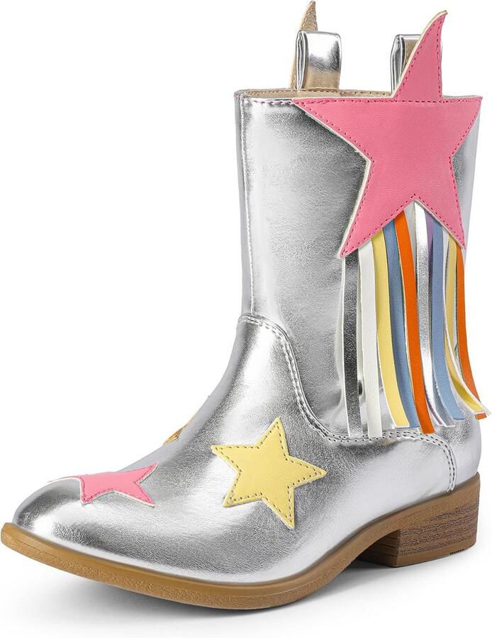 Cowgirl Laarzen Meisjes Western Laarzen Kort Suède Look Kuitlaarzen met Kwastjes