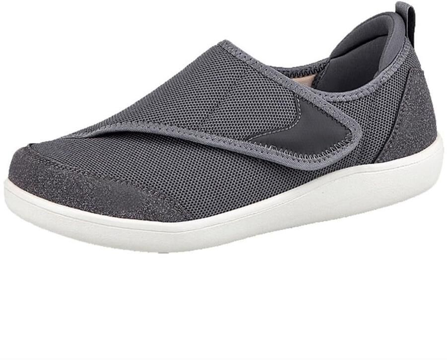 Wide Diabetische Schoenen Lichte ademhalingsactieve slipvaste orthopedische onderschoenen met kleedsluiting Senioren wandelschoenen