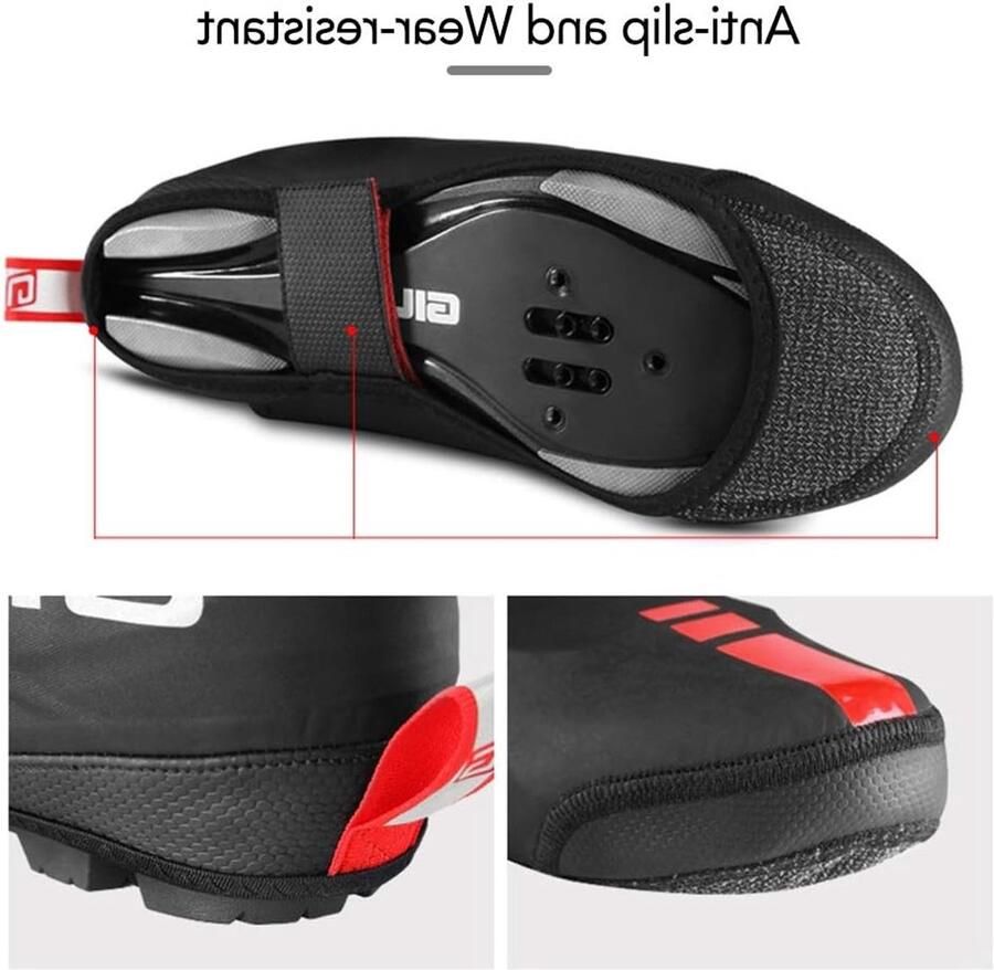 Winddichte Thermische Fietsschoen Covers voor de Winter Bescherming voor Fietsers Unisex Maat S-XXL