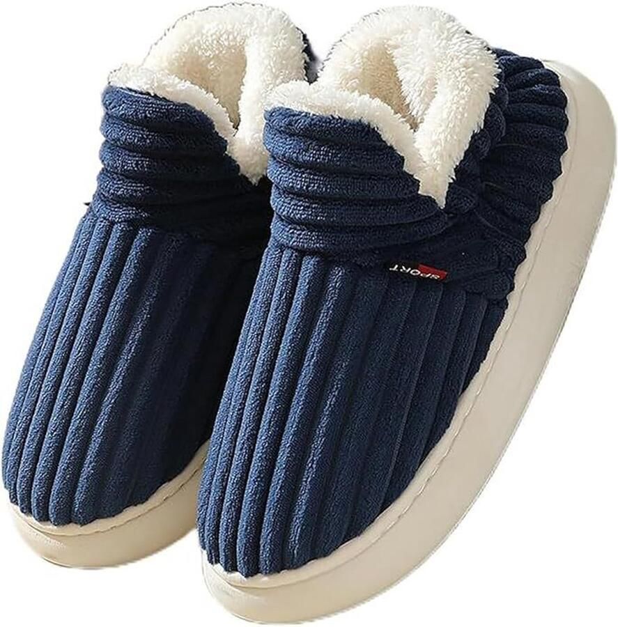 Winter dames pantoffels home cloud pantoffels warme pantoffels unisex antislip comfortabel dikke zool -Deze maten vallen klein uit wij adviseren om twee maten groter te bestellen- Blauw
