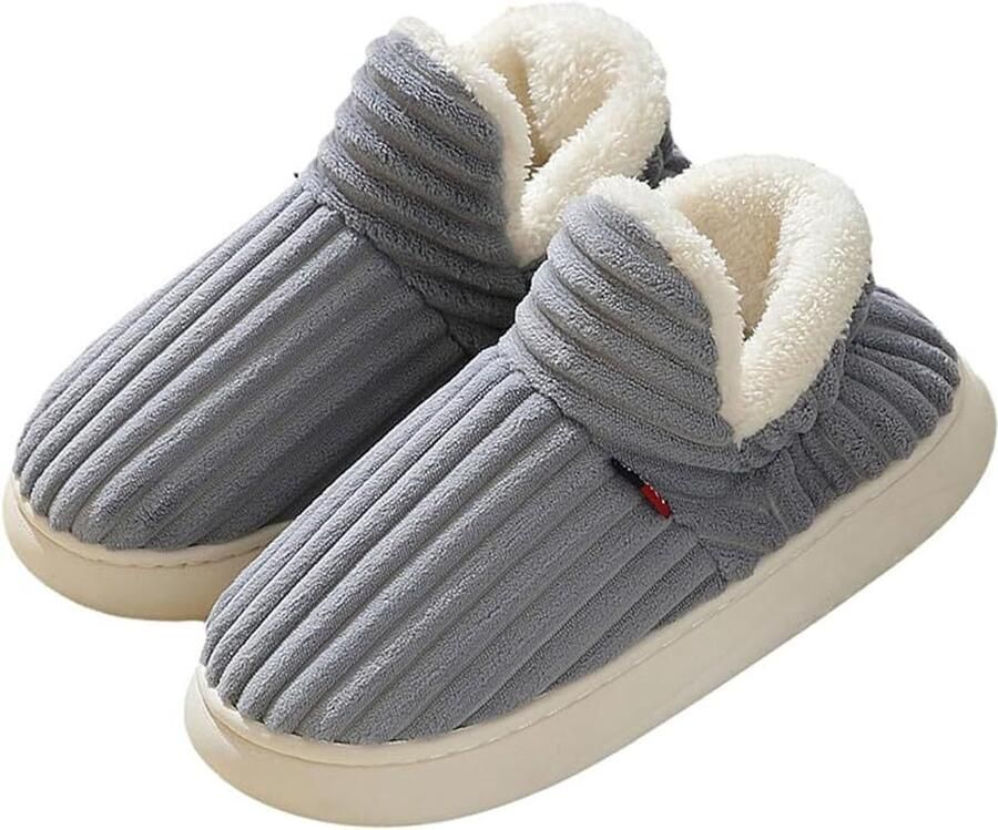 Winter dames pantoffels home cloud pantoffels warme pantoffels unisex antislip comfortabel dikke zool -Deze maten vallen klein uit wij adviseren om twee maten groter te bestellen- Grijs
