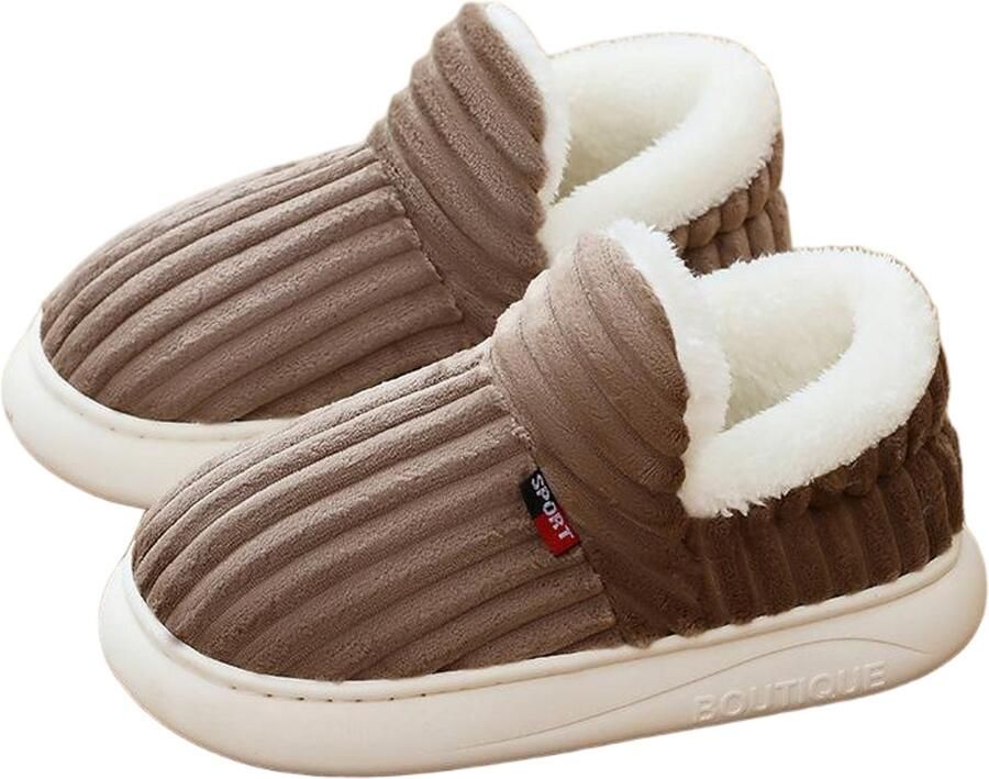 Winter dames pantoffels home cloud pantoffels warme pantoffels unisex antislip comfortabel dikke zool -Deze maten vallen klein uit wij adviseren om twee maten groter te bestellen- Bruin