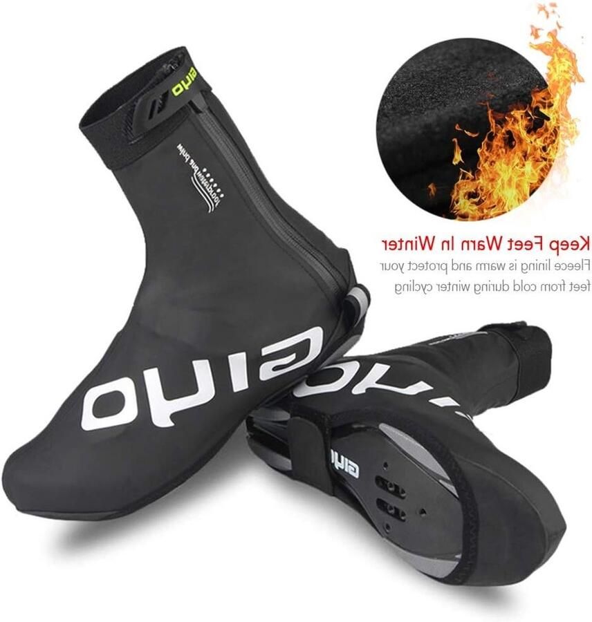 Winter Fietsschoenen Covers voor MTB en Racefietsen Waterdicht Winddicht en Warm Fleece Bescherming voor Fietsschoenen