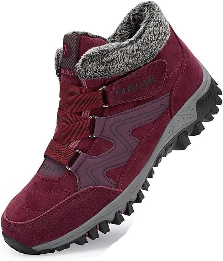 Winter Hiking Shoes Men Fashion Comfortable Fur Lined Snow Boots Men Lightweight Breathable Cold Weather Warm Winter Boots for Men Non-slip