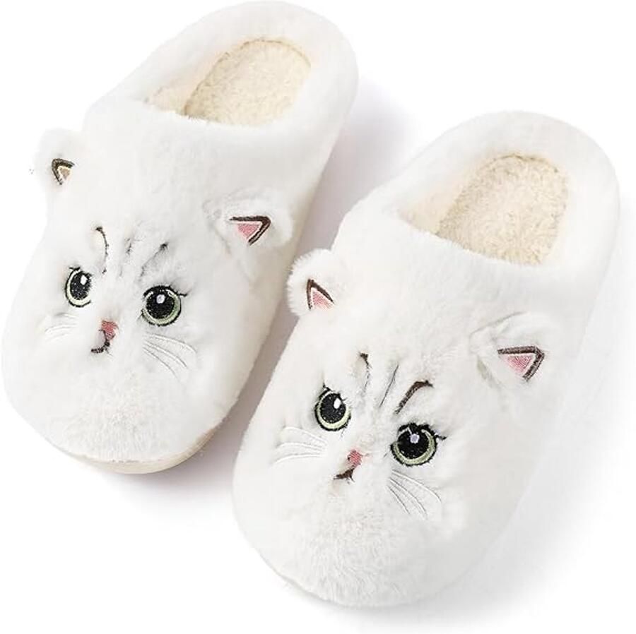 Winter katoenen pantoffels schattige katten pantoffels winter cartoon pantoffels comfortabele antislip pantoffels harige pantoffels warme pluche pantoffels
