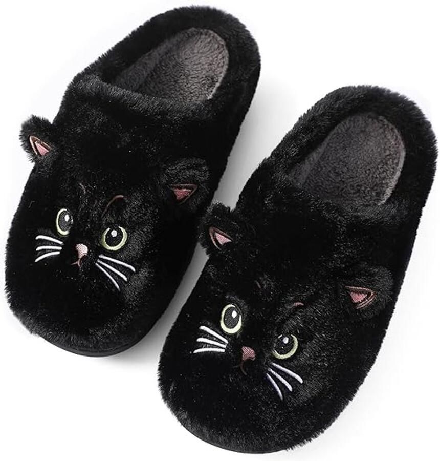 Winter katoenen pantoffels schattige katten pantoffels winter cartoon pantoffels comfortabele antislip pantoffels harige pantoffels warme pluche pantoffels