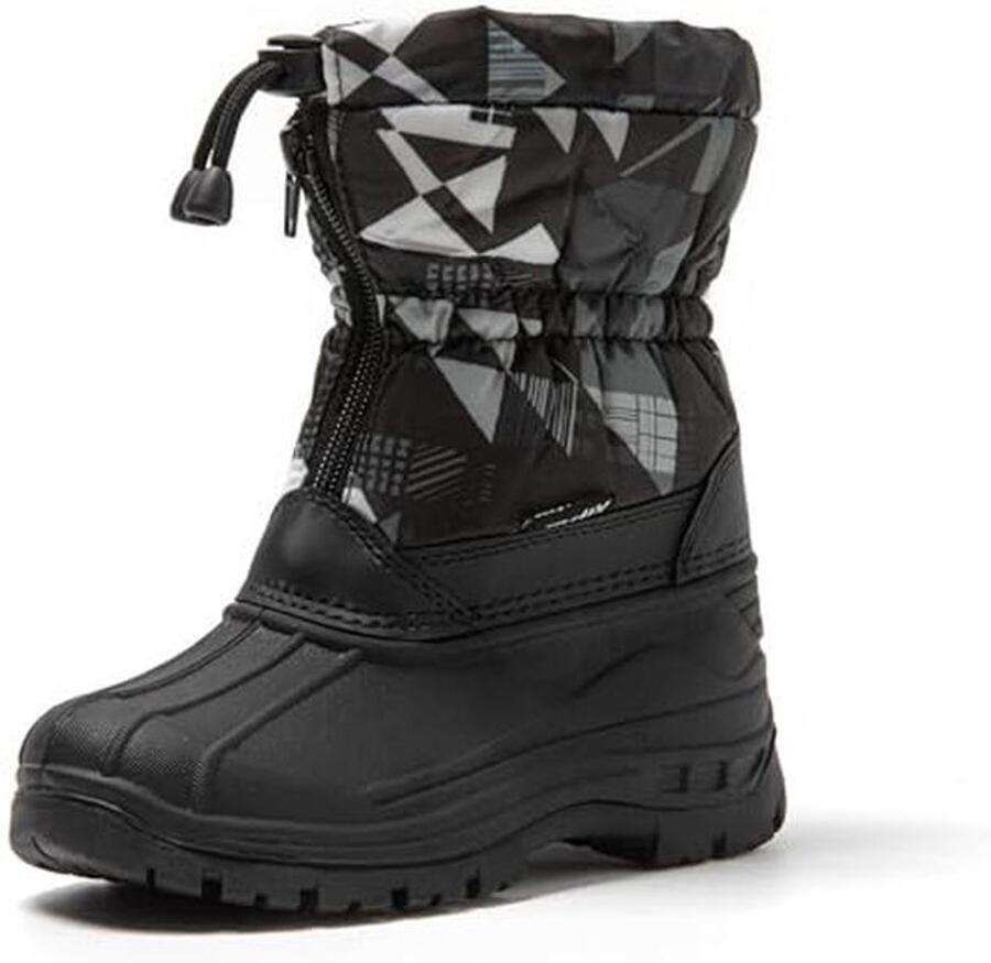 Winter Kinderlaarzen met Rits Warme Pluche Sneeuwlaarzen voor en Waterdichte Boots voor Buiten