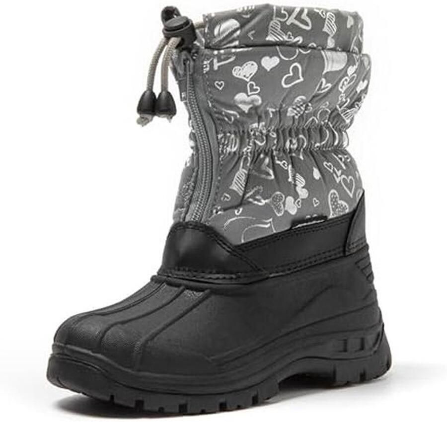 Winter Kinderlaarzen met Rits Warme Pluche Sneeuwlaarzen voor en Waterdichte Boots voor Buiten