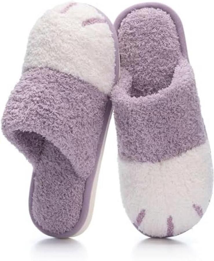 Winter Slippers voor en Warme Pluche Slippers met Diermotieven voor Binnen en Buiten Slipbestendig