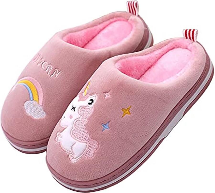 Winter Slippers voor Kinderen Warme Thuis Slippers voor en met Eenhoorn en Konijn Motieven