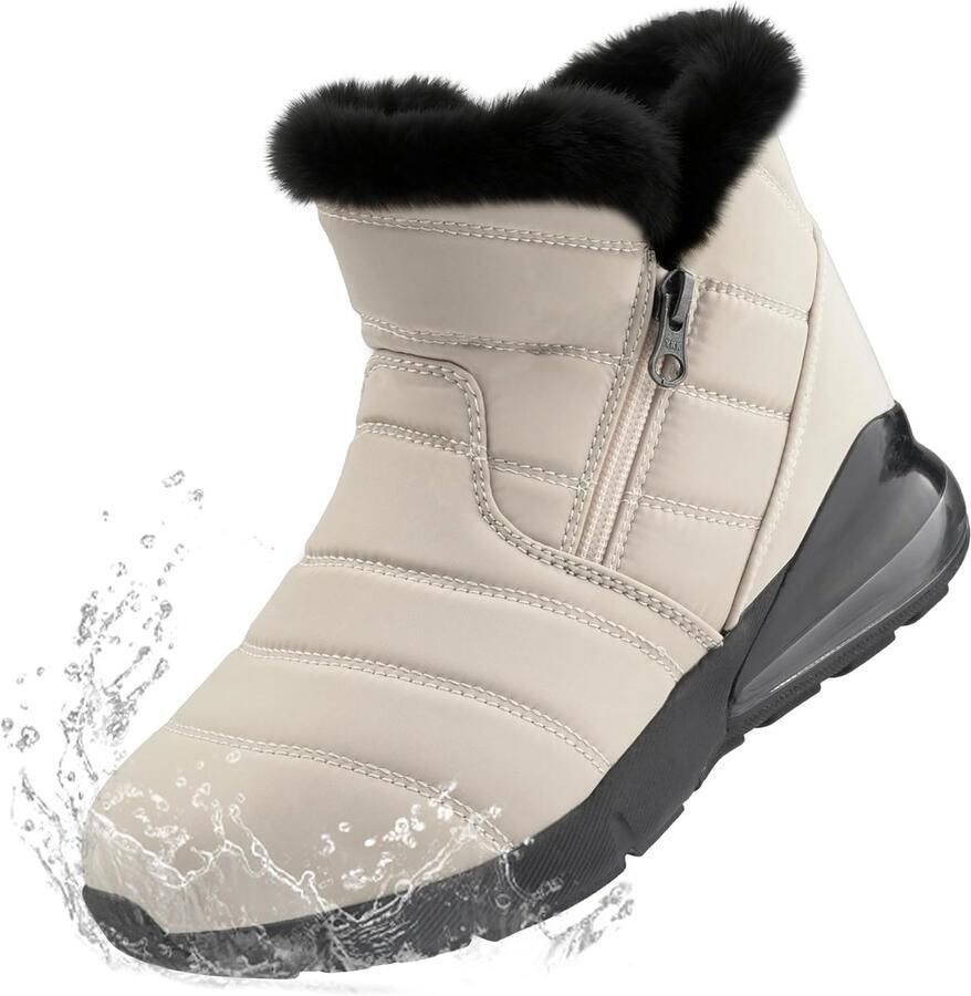 Winter Snow Boots Wide Waterproof Warm Fur Lined Slip on Ankle Booties Orthopedic Boots Outdoor Insulated Winter Shoes