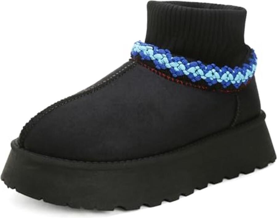 Winterlaarzen Dames Comfortabele Waterdichte Mini-Winterboots met Antislip Plateau