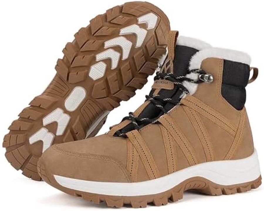 Winterlaarzen Dames Gevoerde Waterdichte Wandelschoenen Antislip Outdoor Schoenen