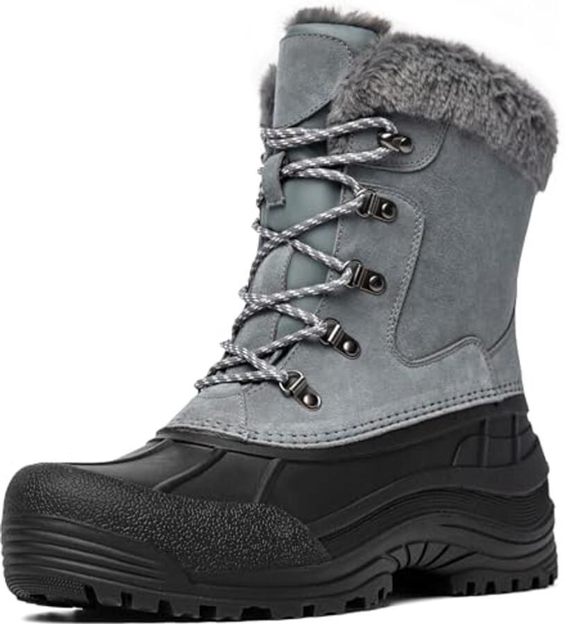 Waterdichte Winterlaarzen Heren voor Buitenactiviteiten Sneeuwschoenen voor Wandelen en Kamperen