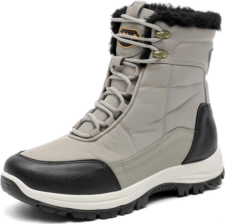 Winterlaarzen Mannen Waterdicht Warm Gevoerd Snowboots Outdoor Wandelschoenen