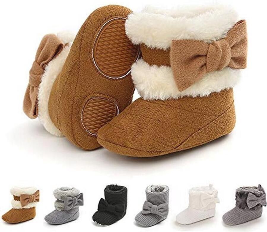 Winterlaarzen voor baby's en peuters met strik en antislipzool
